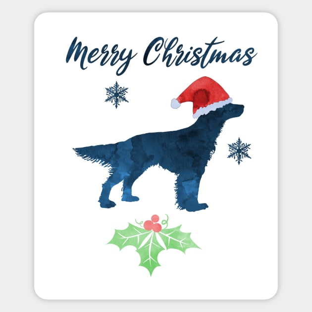 English Setter Dog Artwork For Christmas Sticker by TheJollyMarten